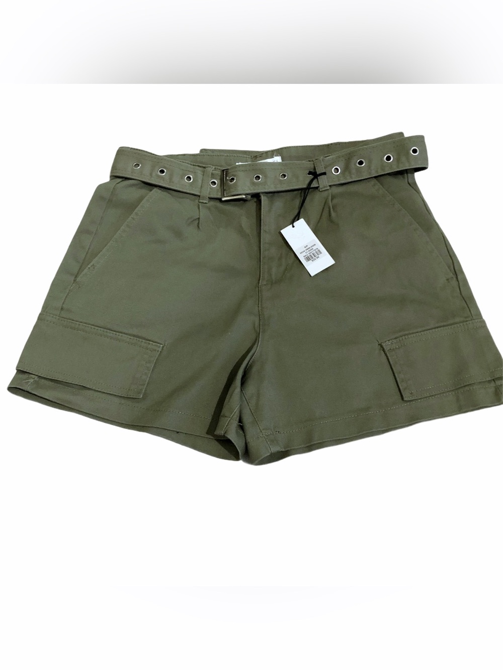 NWT Urban Heritage Casual Belted Cargo Shorts Army Green Small